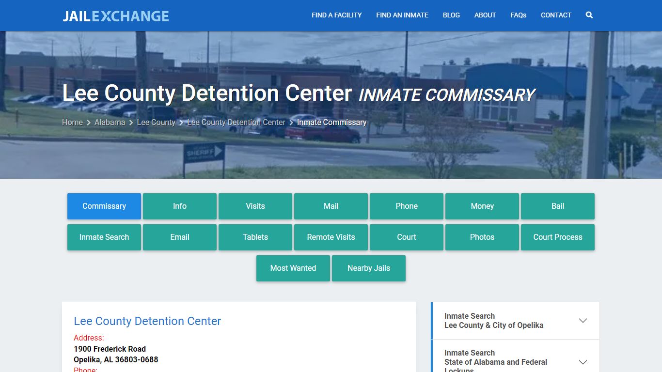 Lee County Detention Center Inmate Commissary - Jail Exchange